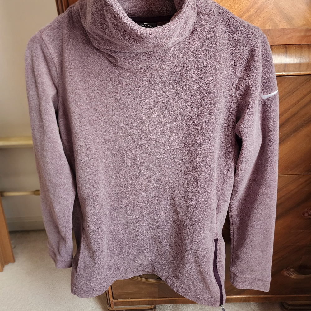 Nike Dusty Mauve Turtleneck Fleece Pullover